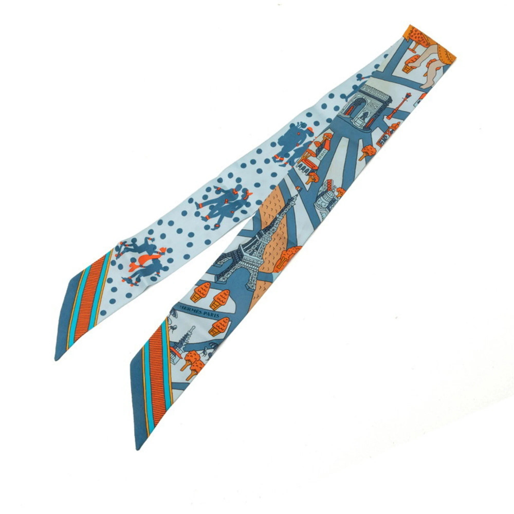 Hermes Twilly Les Nouveaux Amoureux de Paris (The New Parisian Lovers) Scarf/...